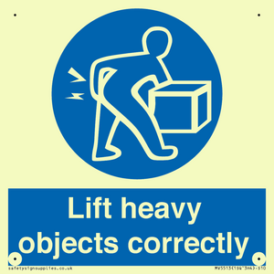 Lift heavy objects correctly